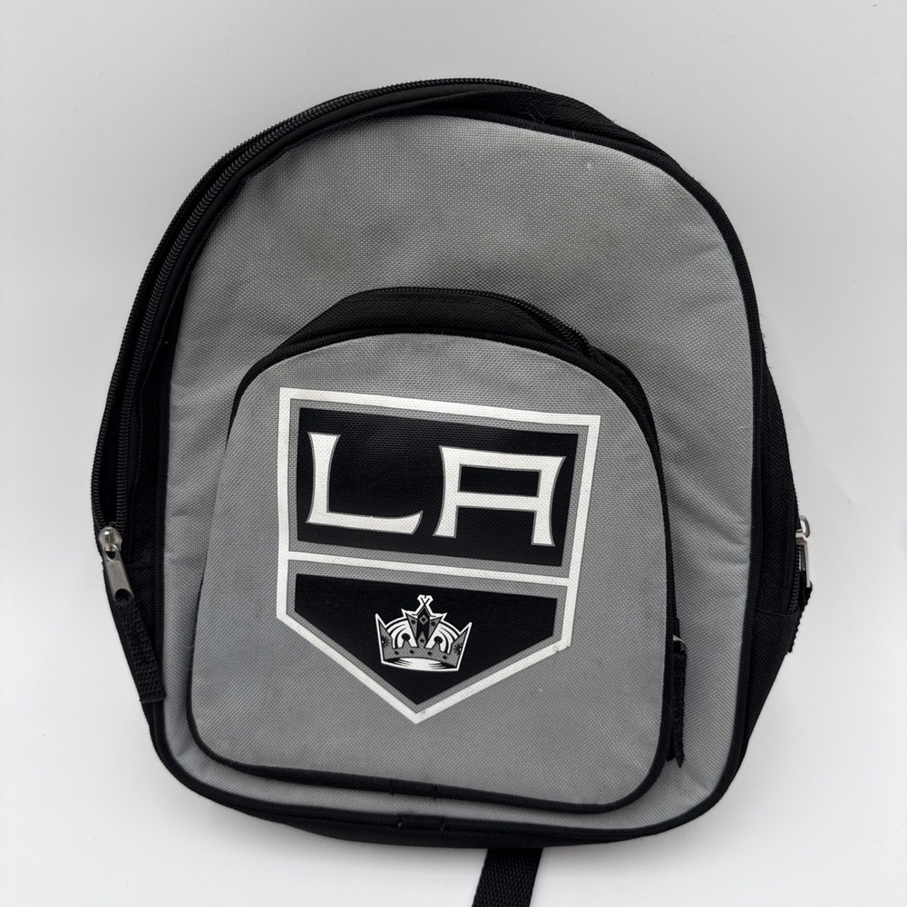 Los Angeles Kings NHL Mini Backpack Grey Black Small Game Day Arena Travel Bag